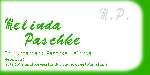 melinda paschke business card